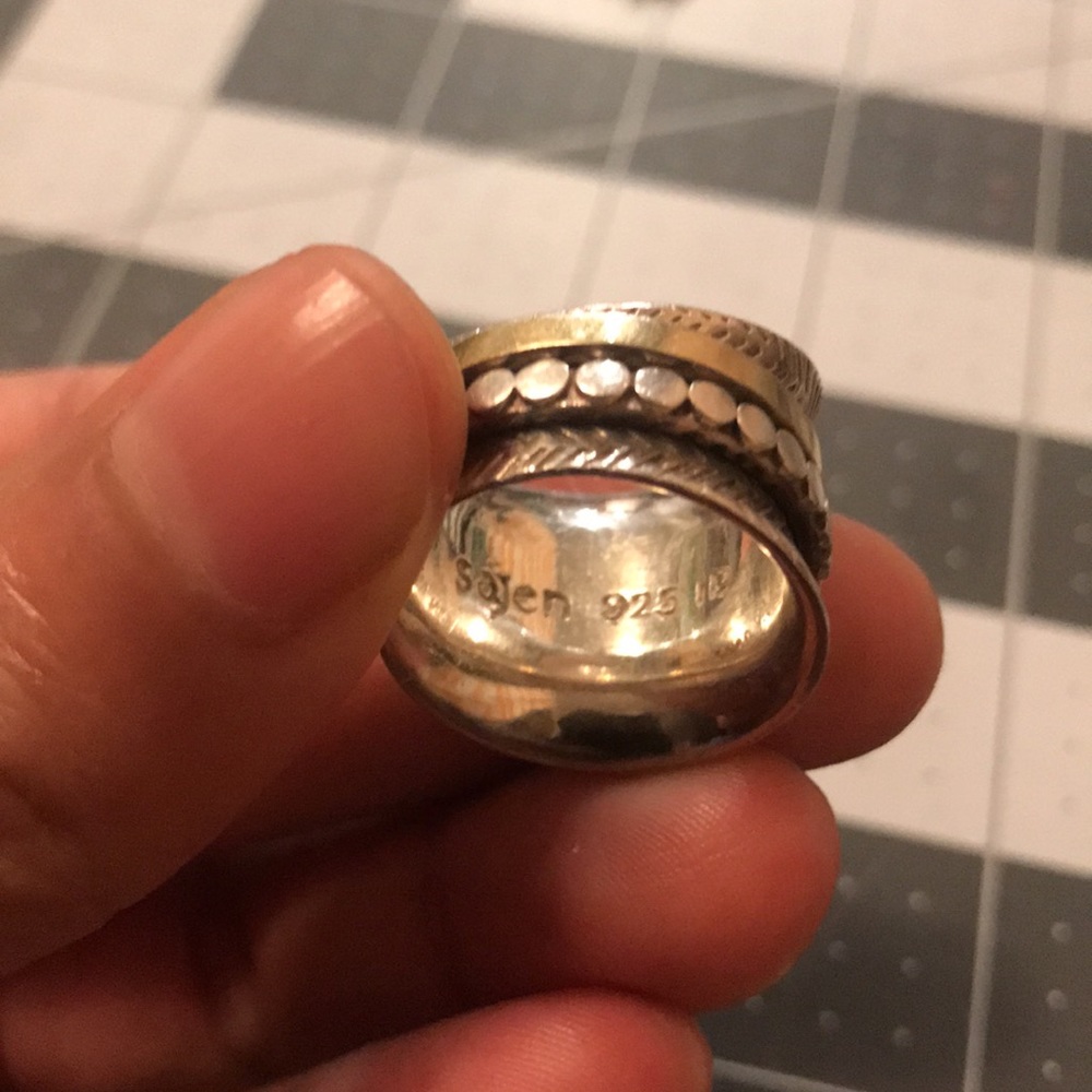 Sajen sterling silver size 6 spinner ring - Picture 6 of 7
